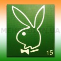 Трафарет для мехенді "Playboy" 7х7 см
