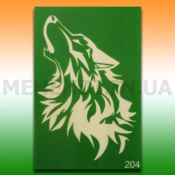 Трафарет для мехенді "Вовк" 10х15 см